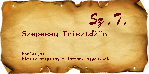 Szepessy Trisztán névjegykártya